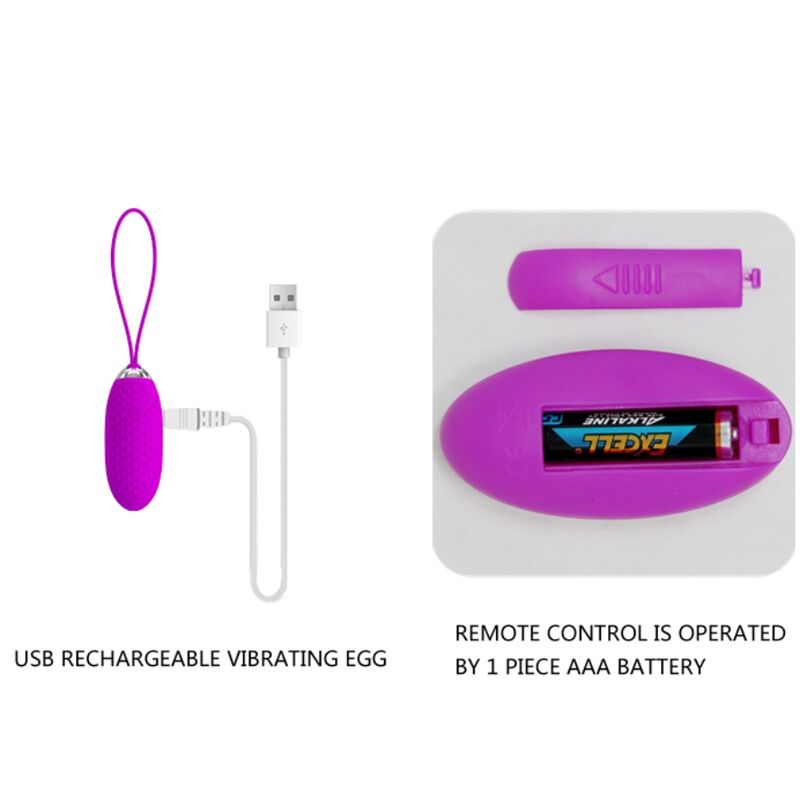 PRETTY LOVE - JOANNA VIBRATING EGG REMOTE CONTROL 12 MODES - ToysByMonk