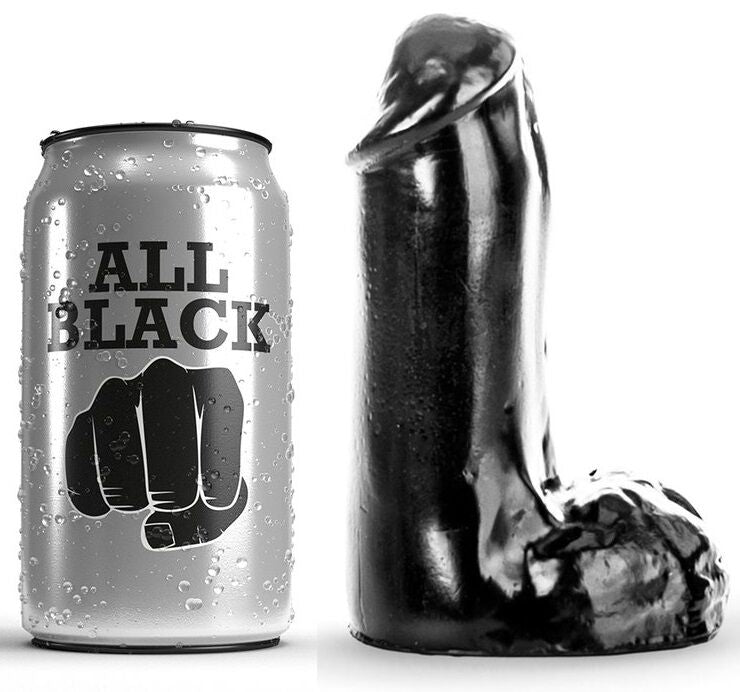 ALL BLACK - DILDO REALISTIC 13 CM ALL BLACK