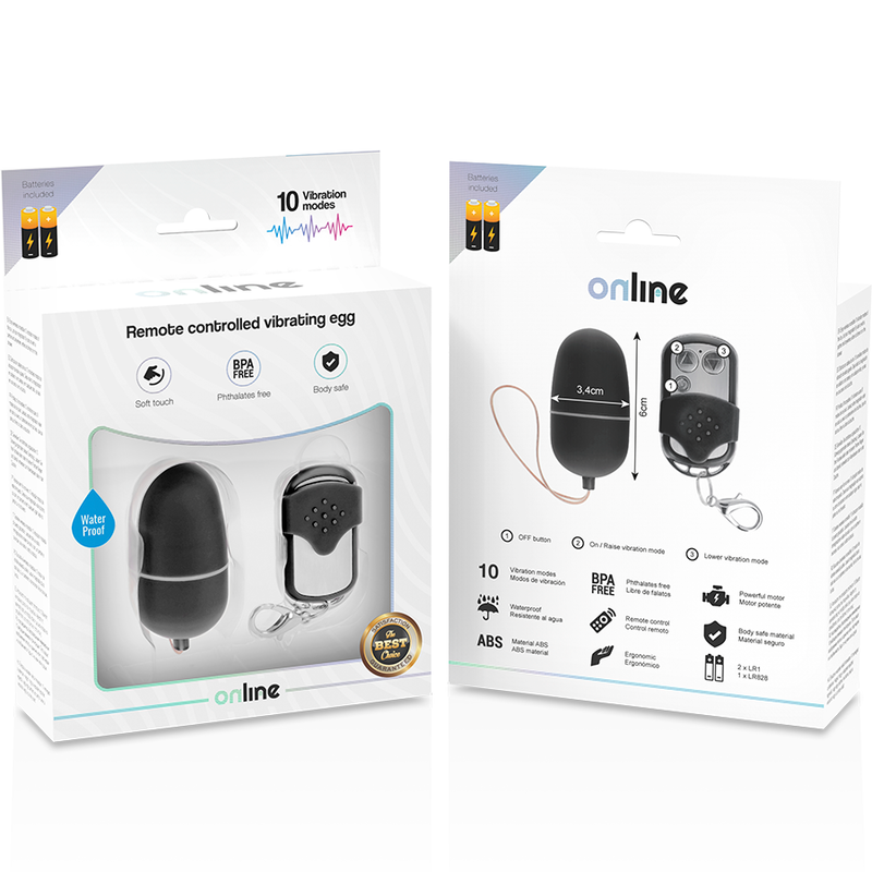 ONLINE - REMOTE CONTROL VIBRATING EGG M BLACK ONLINE