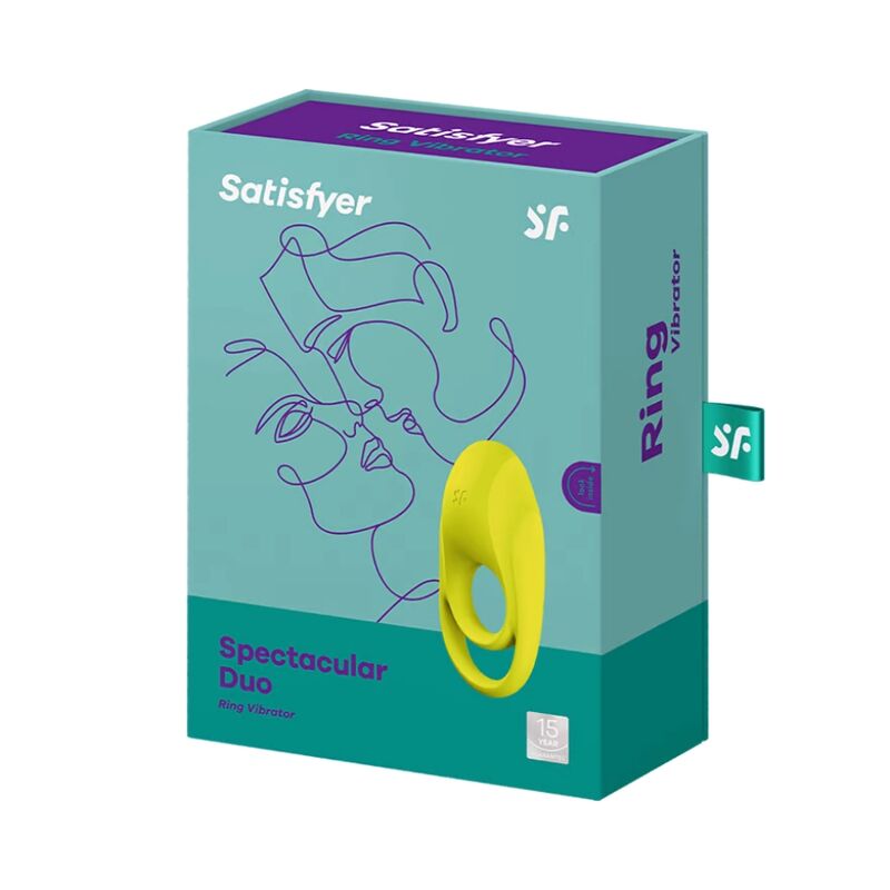 SATISFYER - SPECTACULAR DUO RING VIBRATOR YELLOW SATISFYER RING