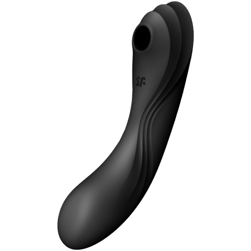 SATISFYER - CURVY TRINITY 4 AIR PULSE VIBRATOR BLACK - ToysByMonk