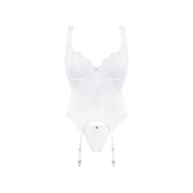 OBSESSIVE - AMOR BLANCO CORSET & THONG S/M - ToysByMonk