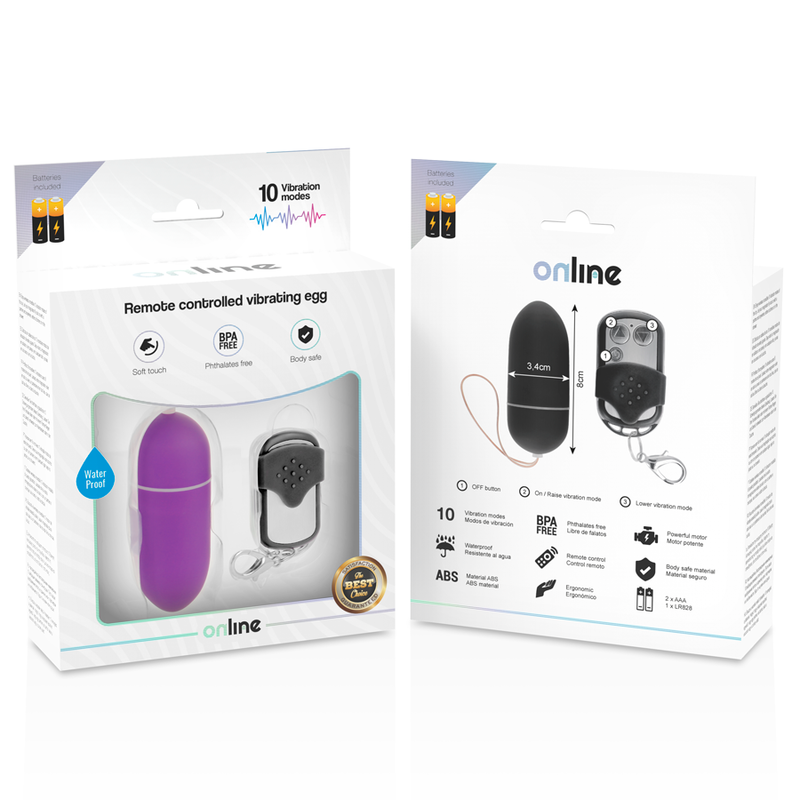 ONLINE - REMOTE CONTROL VIBRATING EGG L PURPLE ONLINE