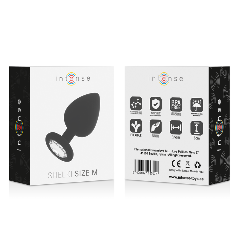 INTENSE - SHELKI M ANAL PLUG BLACK INTENSE ANAL TOYS