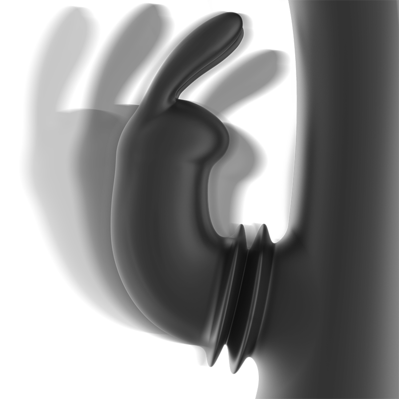 BLACK&SILVER - DJ. ADAM RECHARGEABLE SILICONE RABBIT STIMULATOR BLACK - ToysByMonk