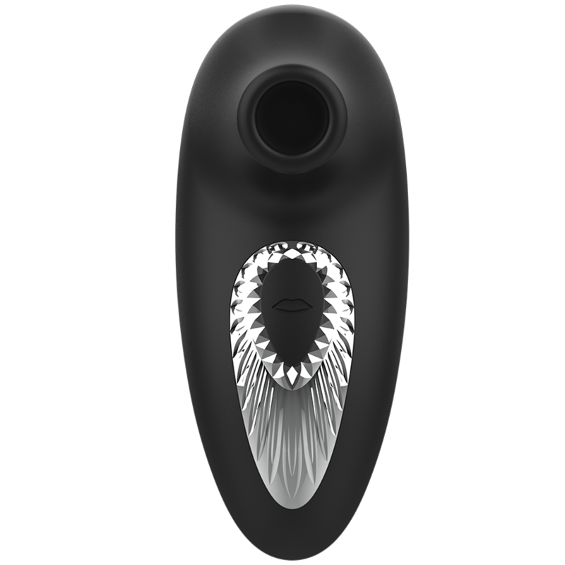 BLACK&SILVER - DRAKE DELUXE SUCKING VIBE RECHARGEABLE SILICONE BLACK BLACK&SILVER