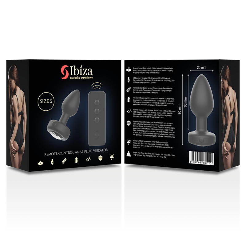 IBIZA - REMOTE CONTROL ANAL PLUG SIZE S IBIZA TECHNOLOGY