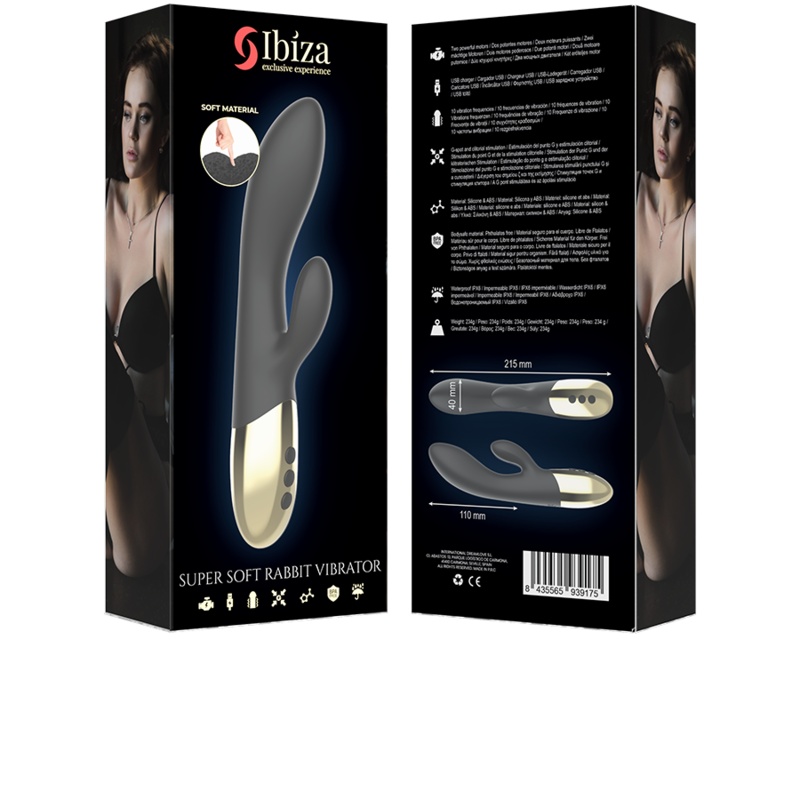 IBIZA - SUPER SOFT RABBIT VIBRATOR - ToysByMonk