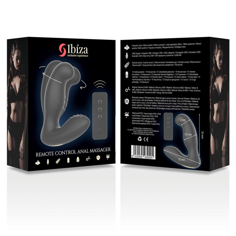 IBIZA - ANAL MASSAGER REMOTE CONTROL 10 x 3.5 CM IBIZA TECHNOLOGY