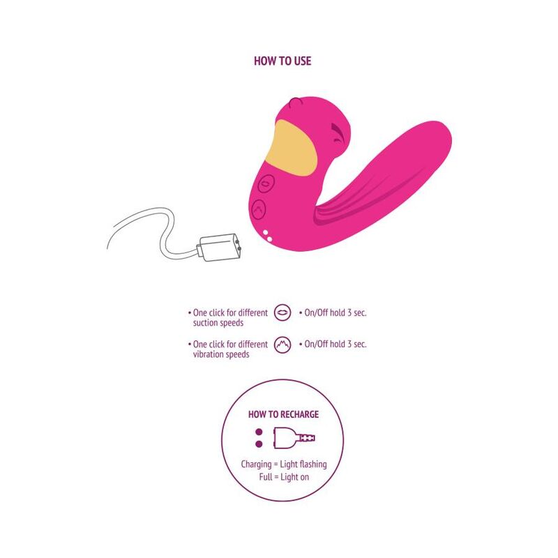 XOCOON - CELESTIAL LOVE VIBE STIMULATOR FUCHSIA - ToysByMonk
