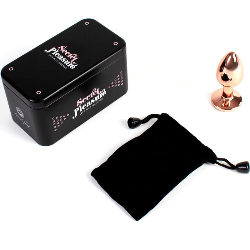 SECRETPLAY - METAL BUTT PLUG ROSE GOLD SMALL SIZE 7 CM - ToysByMonk