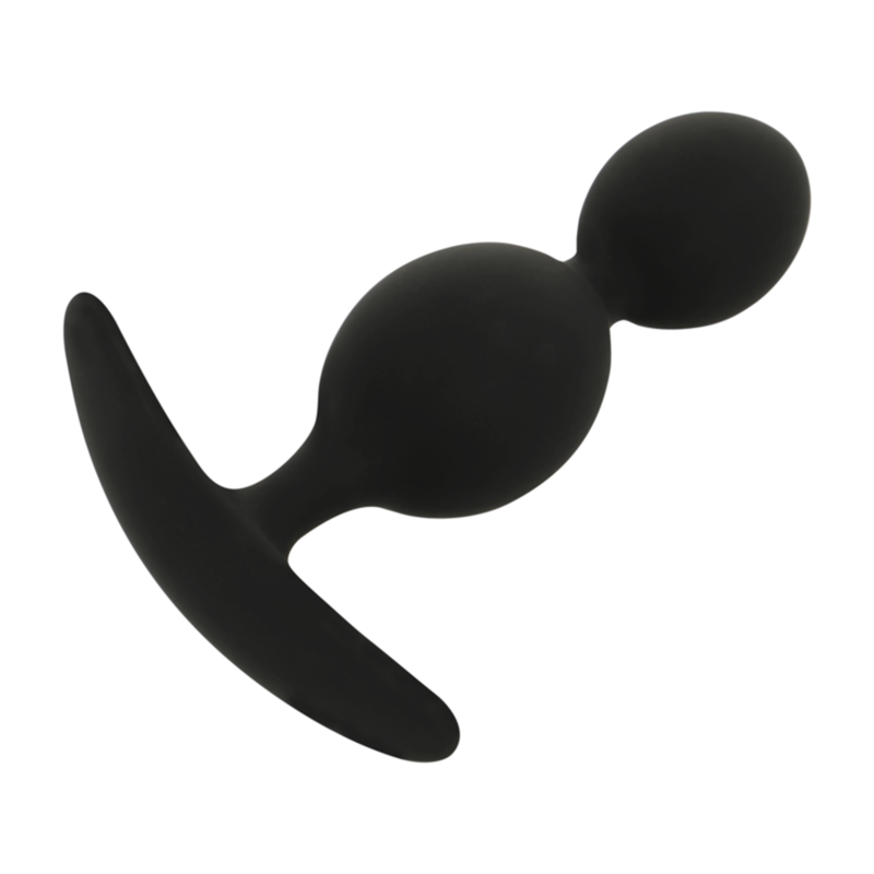 BLACK&SILVER - ORSON PLUG SILICONE 2 ANAL WAVES 9 CM BLACK&SILVER