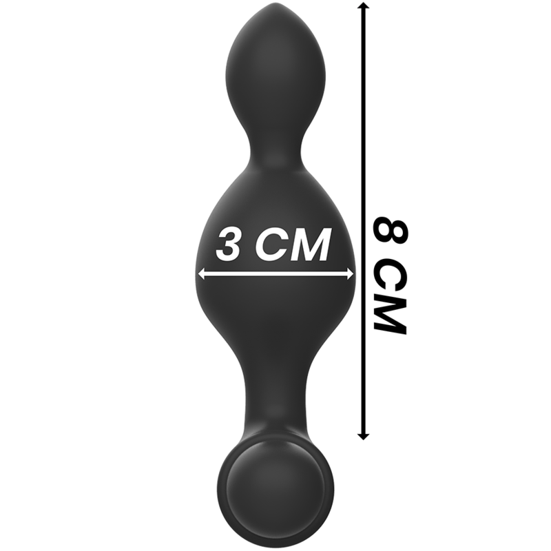 BLACK&SILVER - TUCKER SMALL SILICONE ANAL PLUG REMOTE CONTROL - ToysByMonk