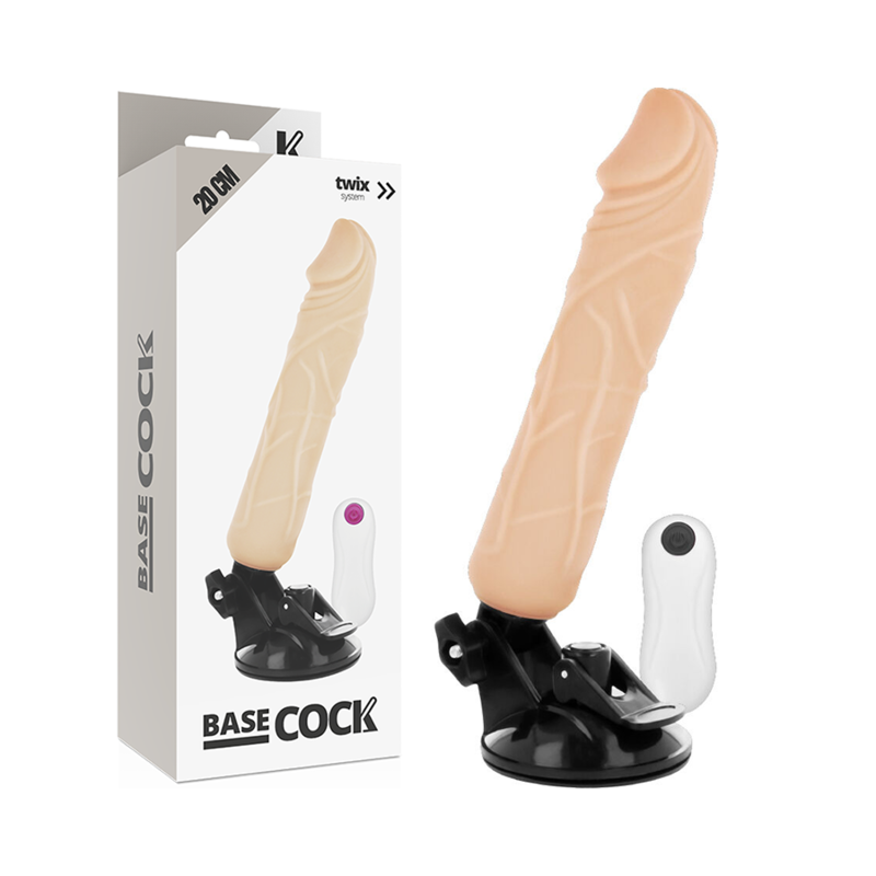 BASECOCK - REALISTIC VIBRATOR REMOTE CONTROL FLESH 20 CM -O- 4 CM BASECOCK