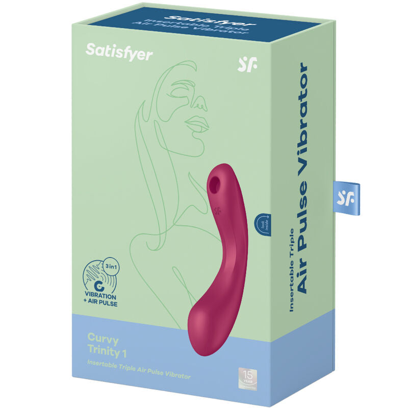 SATISFYER - CURVE TRINITY 1 AIR PULSE VIBRATION - ToysByMonk