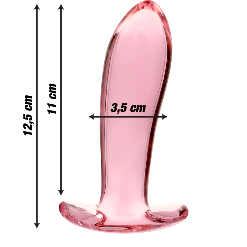 NEBULA SERIES BY IBIZA - MODEL 5 ANAL PLUG BOROSILICATE GLASS CLEAR 12.5 CM -O- 3.5 CM - ToysByMonk