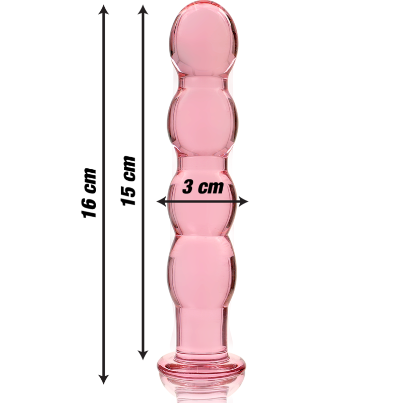 NEBULA SERIES BY IBIZA - MODEL 10 DILDO BOROSILICATE GLASS CLEAR 16.5 CM -O- 3.5 CM - ToysByMonk