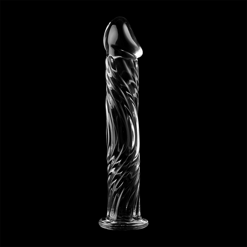 NEBULA SERIES BY IBIZA - MODEL 12 DILDO BOROSILICATE GLASS CLEAR 17 CM -O- 3.5 CM - ToysByMonk