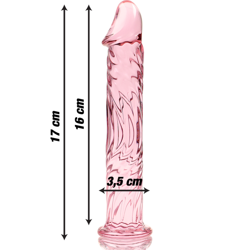 NEBULA SERIES BY IBIZA - MODEL 12 DILDO BOROSILICATE GLASS CLEAR 17 CM -O- 3.5 CM - ToysByMonk