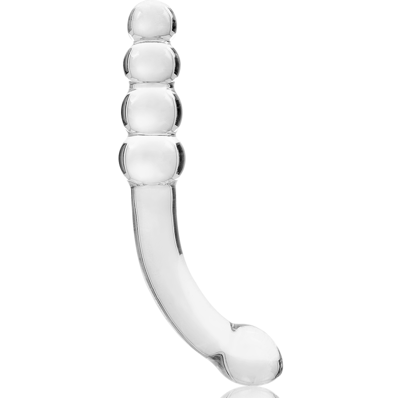 NEBULA SERIES BY IBIZA - MODEL 14 DILDO BOROSILICATE GLASS CLEAR 18.5 CM -O- 3 CM - ToysByMonk
