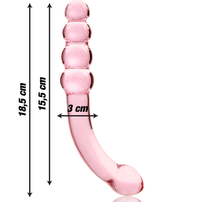 NEBULA SERIES BY IBIZA - MODEL 14 DILDO BOROSILICATE GLASS CLEAR 18.5 CM -O- 3 CM - ToysByMonk
