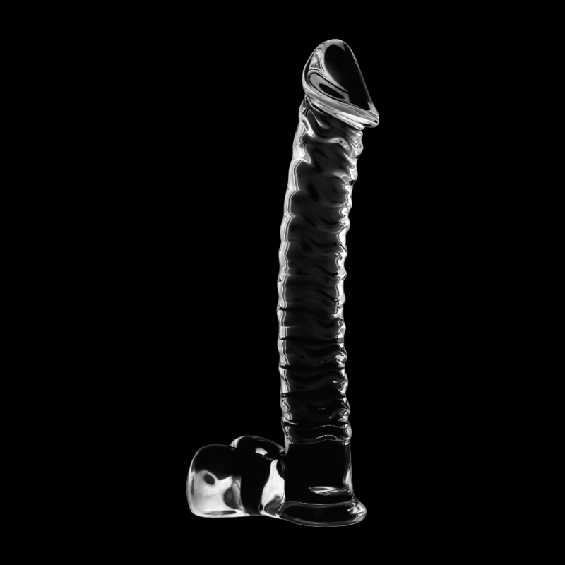 NEBULA SERIES BY IBIZA - MODEL 23 DILDO BOROSILICATE GLASS CLEAR 21.5 CM -O- 4 CM - ToysByMonk