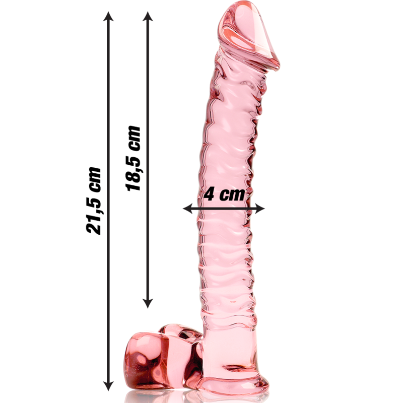 NEBULA SERIES BY IBIZA - MODEL 23 DILDO BOROSILICATE GLASS CLEAR 21.5 CM -O- 4 CM - ToysByMonk