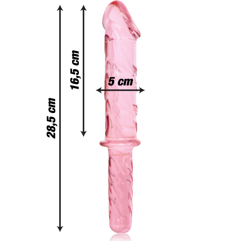 NEBULA SERIES BY IBIZA - MODEL 24 DILDO BOROSILICATE GLASS CLEAR 28.5 CM -O- 5 CM - ToysByMonk