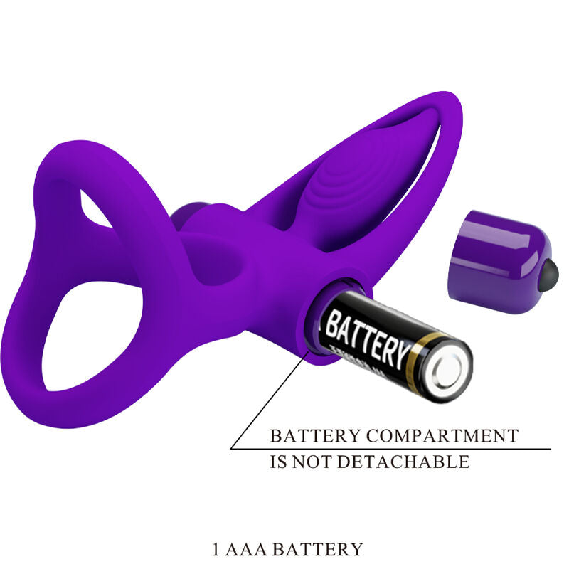 PRETTY LOVE - VIBRATOR RING 10 VIBRATIONS VIOLET SILICONE - ToysByMonk