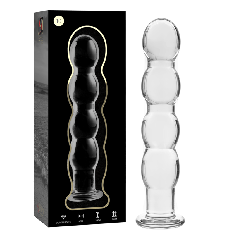 NEBULA SERIES BY IBIZA - MODEL 10 DILDO BOROSILICATE GLASS CLEAR 16.5 CM -O- 3.5 CM - ToysByMonk