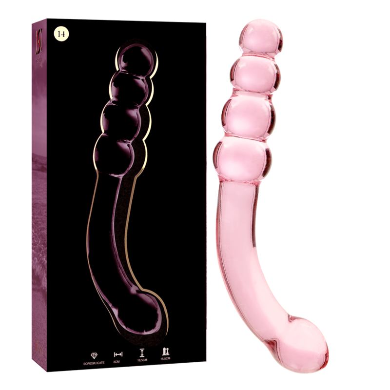 NEBULA SERIES BY IBIZA - MODEL 14 DILDO BOROSILICATE GLASS CLEAR 18.5 CM -O- 3 CM - ToysByMonk