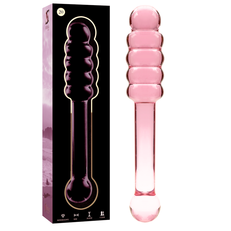 NEBULA SERIES BY IBIZA - MODEL 20 DILDO BOROSILICATE GLASS CLEAR 20.5 CM -O- 3 CM - ToysByMonk