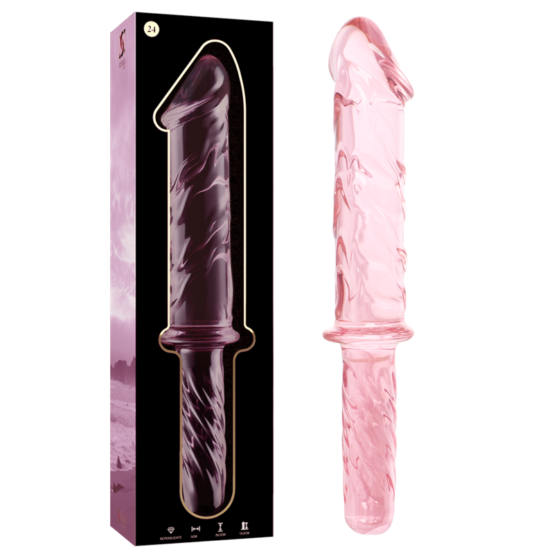 NEBULA SERIES BY IBIZA - MODEL 24 DILDO BOROSILICATE GLASS CLEAR 28.5 CM -O- 5 CM - ToysByMonk