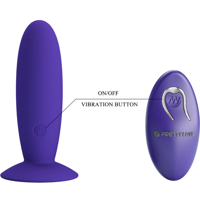 PRETTY LOVE - YOUTH PLUG ANAL VIBRATOR REMOTE CONTROL VIOLET - ToysByMonk