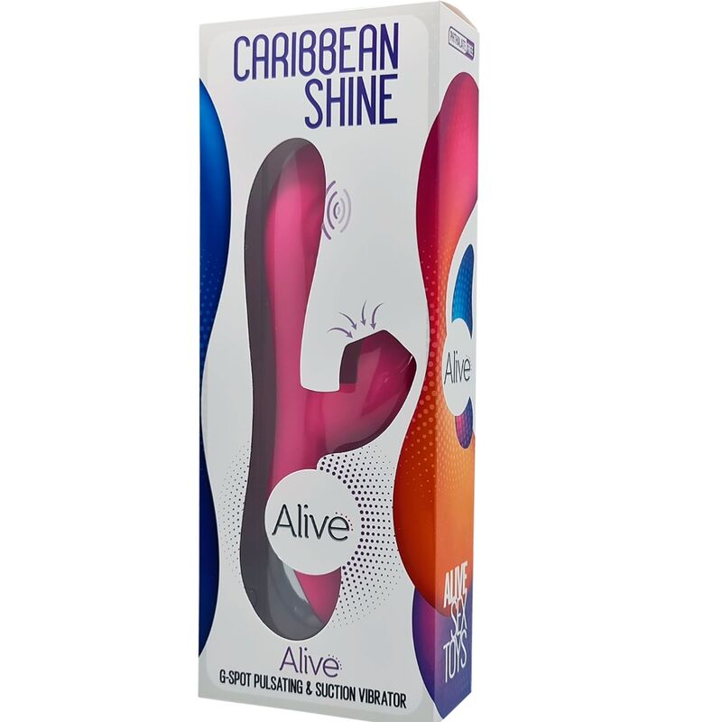 ALIVE - CARIBBEAN SHINE VIBRATOR & SUCKER FUCHSIA ALIVE