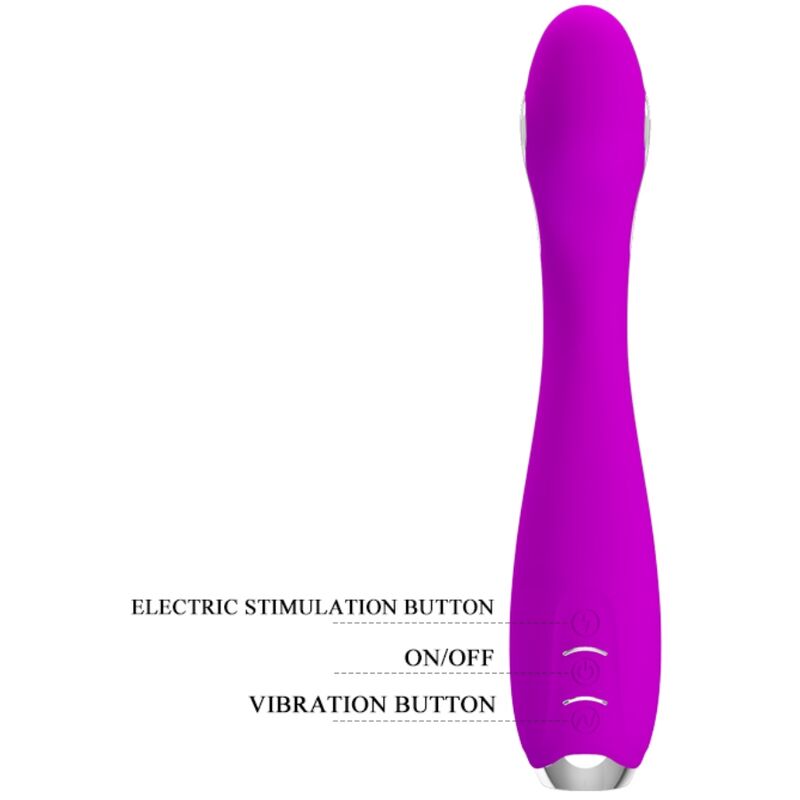 PRETTY LOVE - HECTOR RECHARGEABLE ELECTROSHOCK VIBRATOR WATERPROOF PURPLE - ToysByMonk