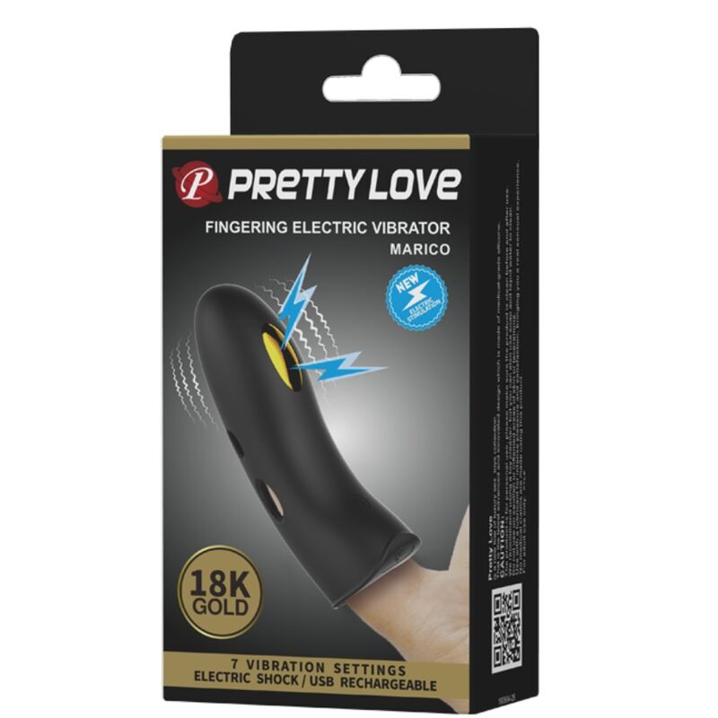 PRETTY LOVE - MARICO BLACK ELECTRO-STIMULATOR FINGER COVER - ToysByMonk