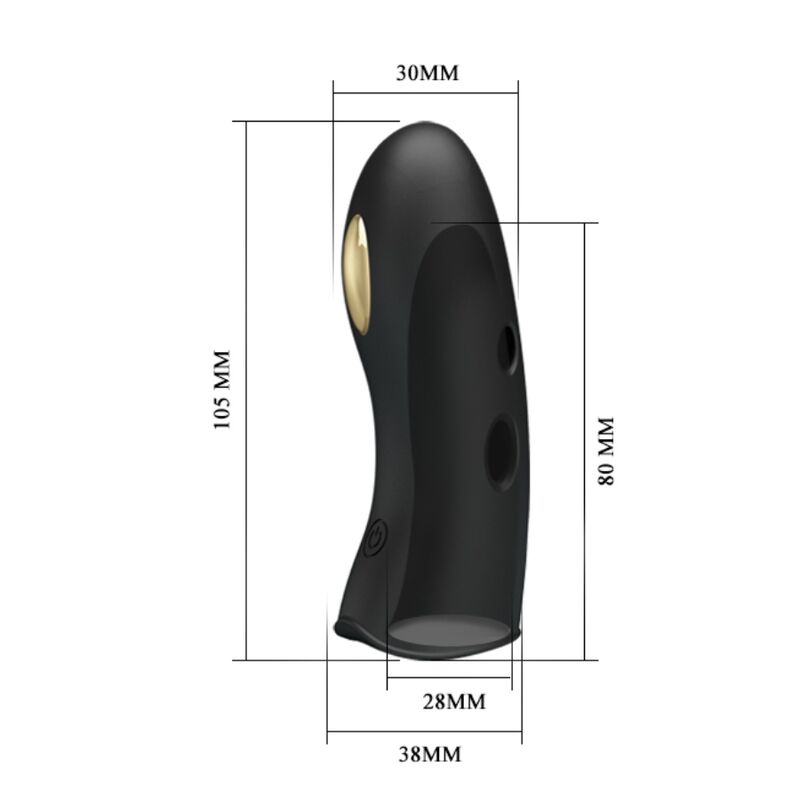 PRETTY LOVE - MARICO BLACK ELECTRO-STIMULATOR FINGER COVER - ToysByMonk