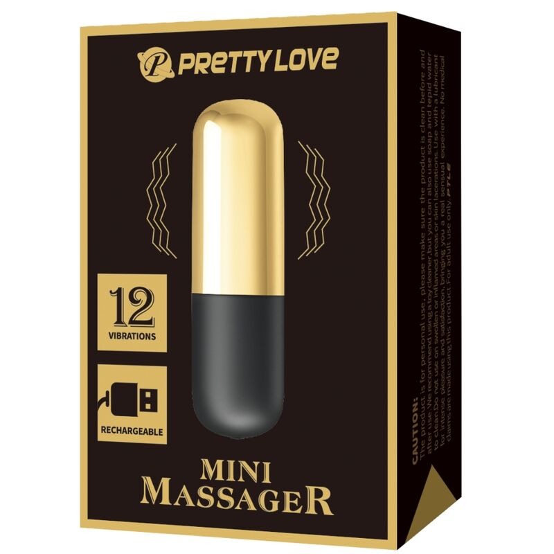 PRETTY LOVE - GOLDEN RECHARGEABLE BULLET VIBRATOR - ToysByMonk