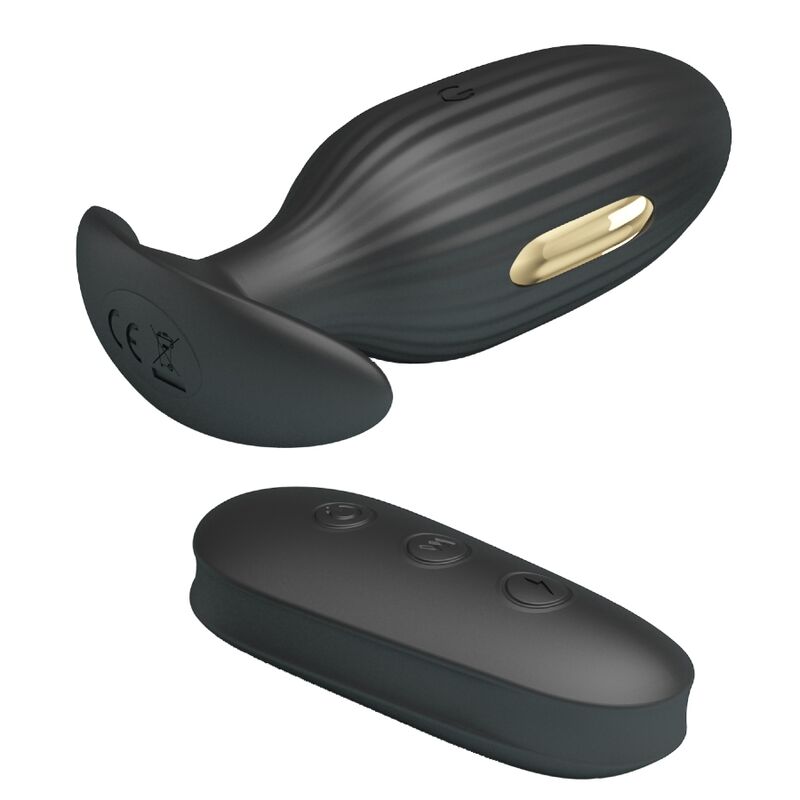 PRETTY LOVE - KELLY PLUG ANAL RECHARGEABLE VIBRATOR BLACK - ToysByMonk