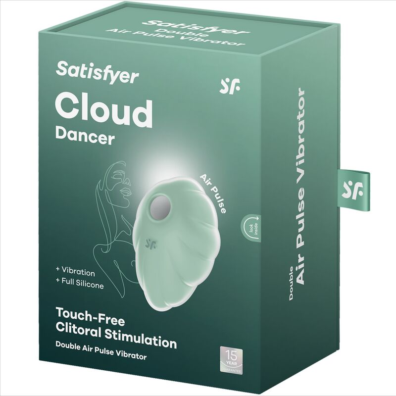 SATISFYER - CLOUD DANCER GREEN AIR PULSE VIBRATOR SATISFYER AIR PULSE