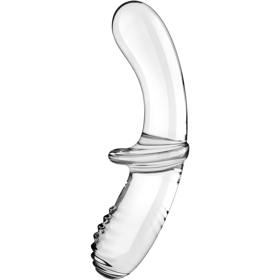 SATISFYER - DOUBLE CRYSTAL DILDO TRANSPARENT - ToysByMonk