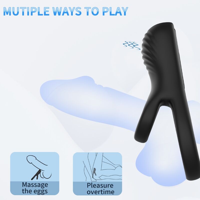 ARMONY - DOUBLE RING VIBRATOR BLACK - ToysByMonk