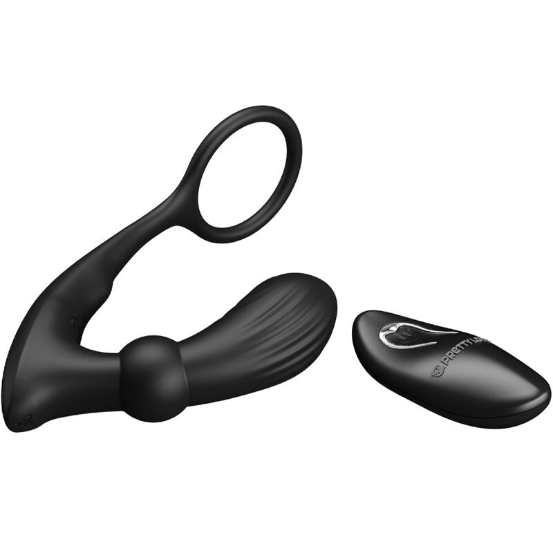 PRETTY LOVE - WARREN BLACK ANAL RING & VIBRATOR - ToysByMonk