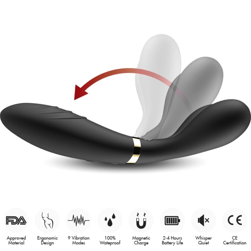 ARMONY - Y-WAND MASSAGER & VIBRATOR DUBBELE KOP ZWART