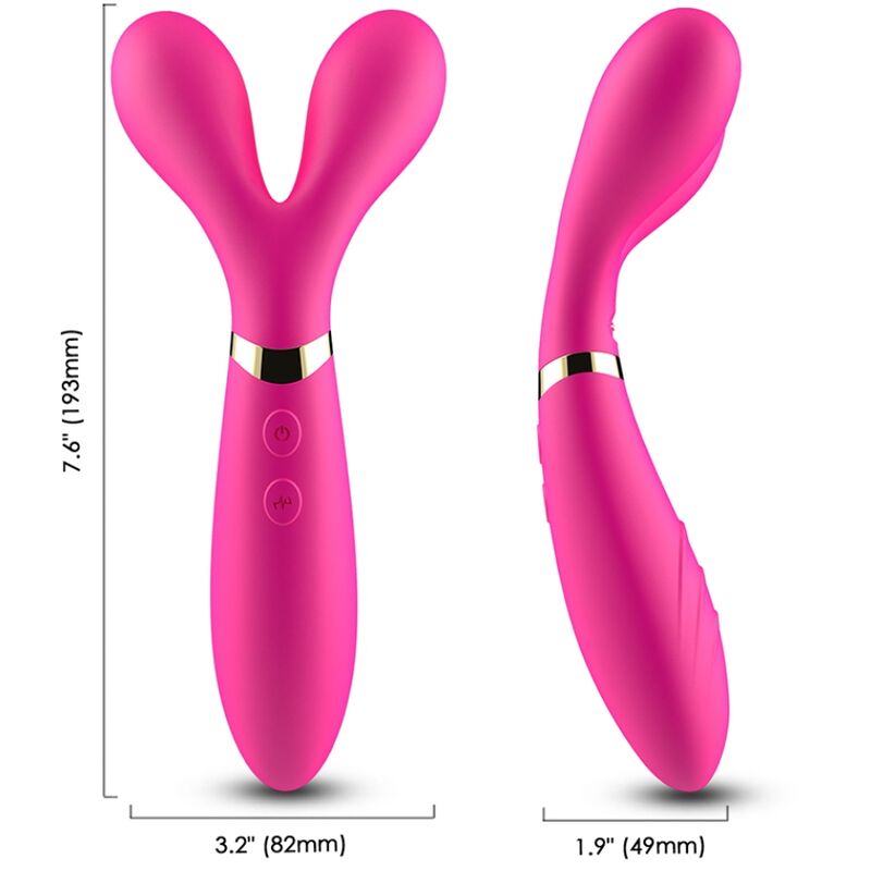 ARMONY - Y-WAND MASSAGER & VIBRATOR DUBBELE KOP FUCHSIA