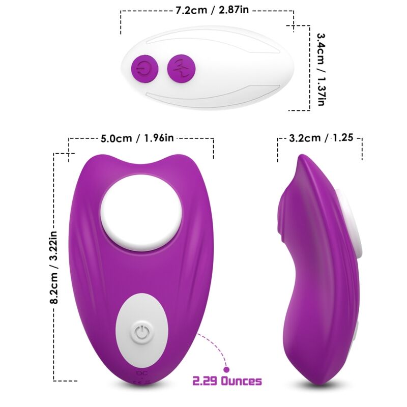 ARMONY - BUTTERFLY WEARABLE PANTIES VIBRATOR REMOTE CONTROL PURPLE - ToysByMonk