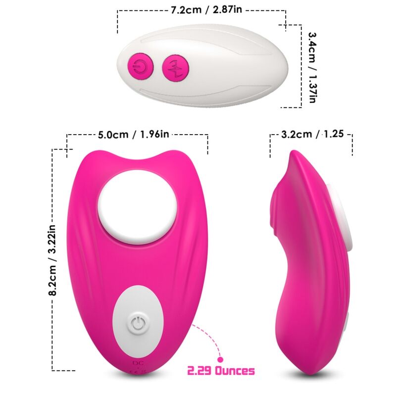ARMONY - BUTTERFLY WEARABLE PANTIES VIBRATOR REMOTE CONTROL PINK - ToysByMonk