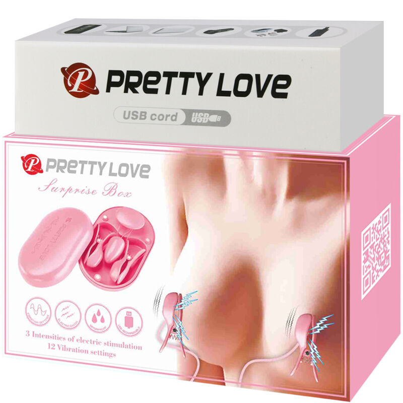 PRETTY LOVE - SURPRISE BOX PINK ELECTRO STIMULATION TWEEZERS - ToysByMonk
