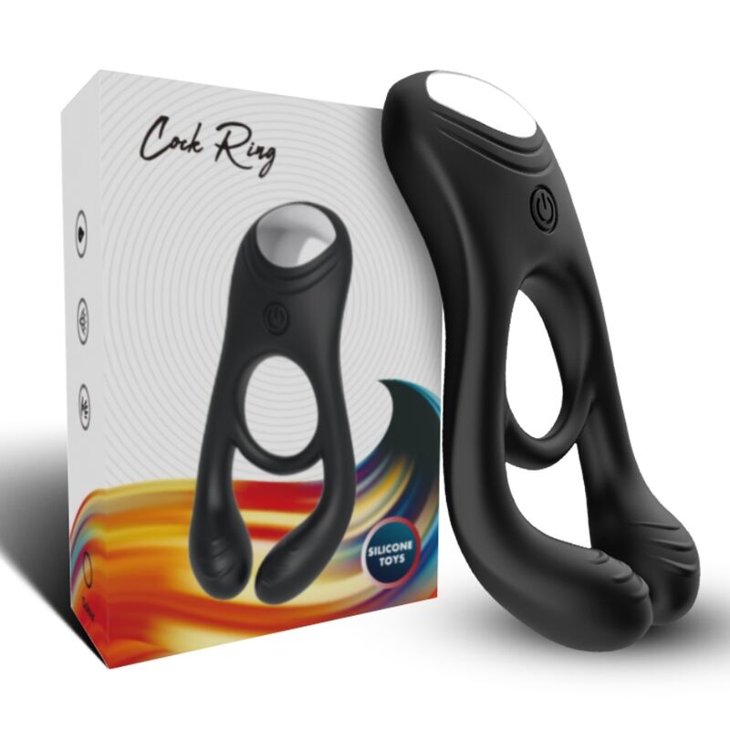 ARMONY - VEYRON DOUBLE VIBRATOR RING TOY FOR COUPLES BLACK - ToysByMonk